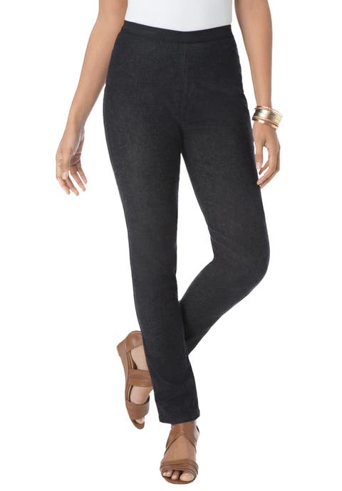 Stretch Denim Straight-Leg Jegging (Plus)