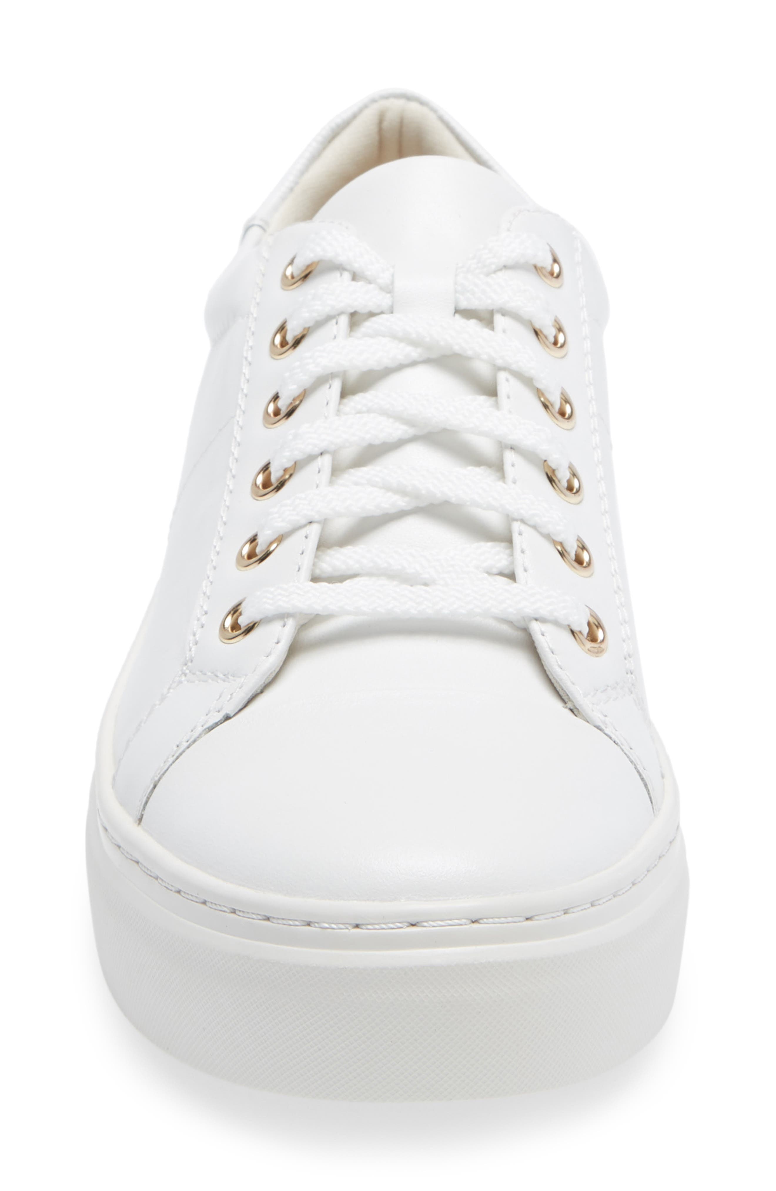 Zoe Platform Sneaker, Alternate, color, WHITE
