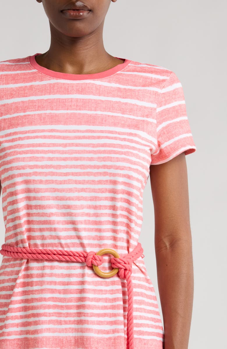 Tommy Bahama Coastal Chalet Belted Midi Dress, Alternate, color, Peach Blossom