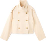 MANGO Funnel Neck Linen Jacket