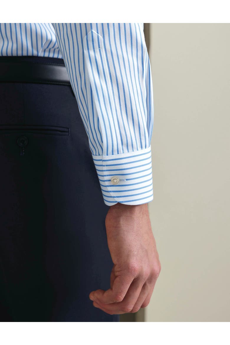 Non-Iron Twill Button Down Shirt, Alternate, color, Cornflower Blue