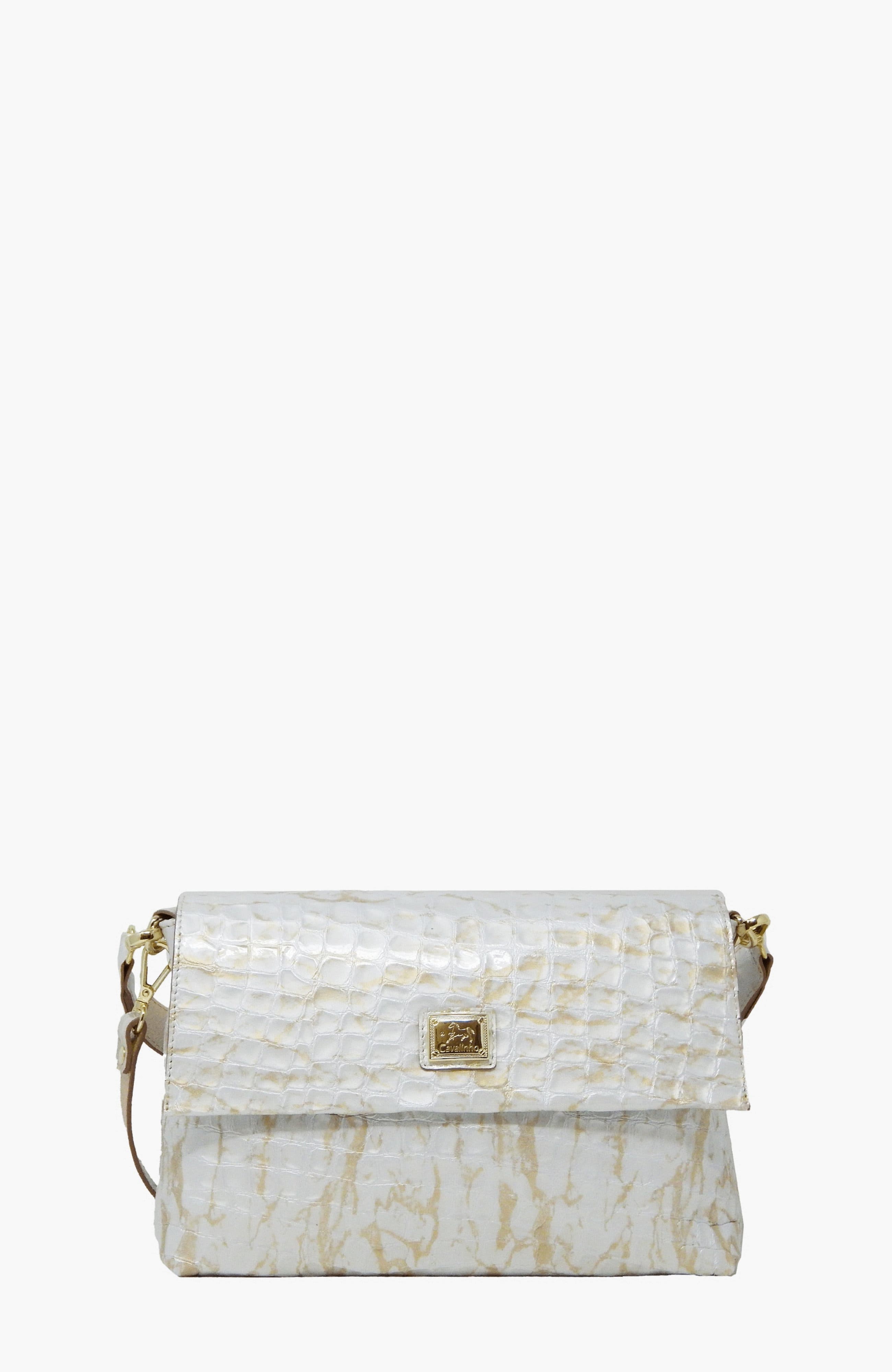 Gallop 509Patent Leather Clutch Shoulder Bag, Main, color, Beige / White