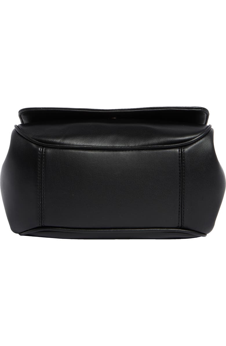 KARL LAGERFELD PARIS Delaine Leather Crossbody Bag, Alternate, color, Black/ Gold