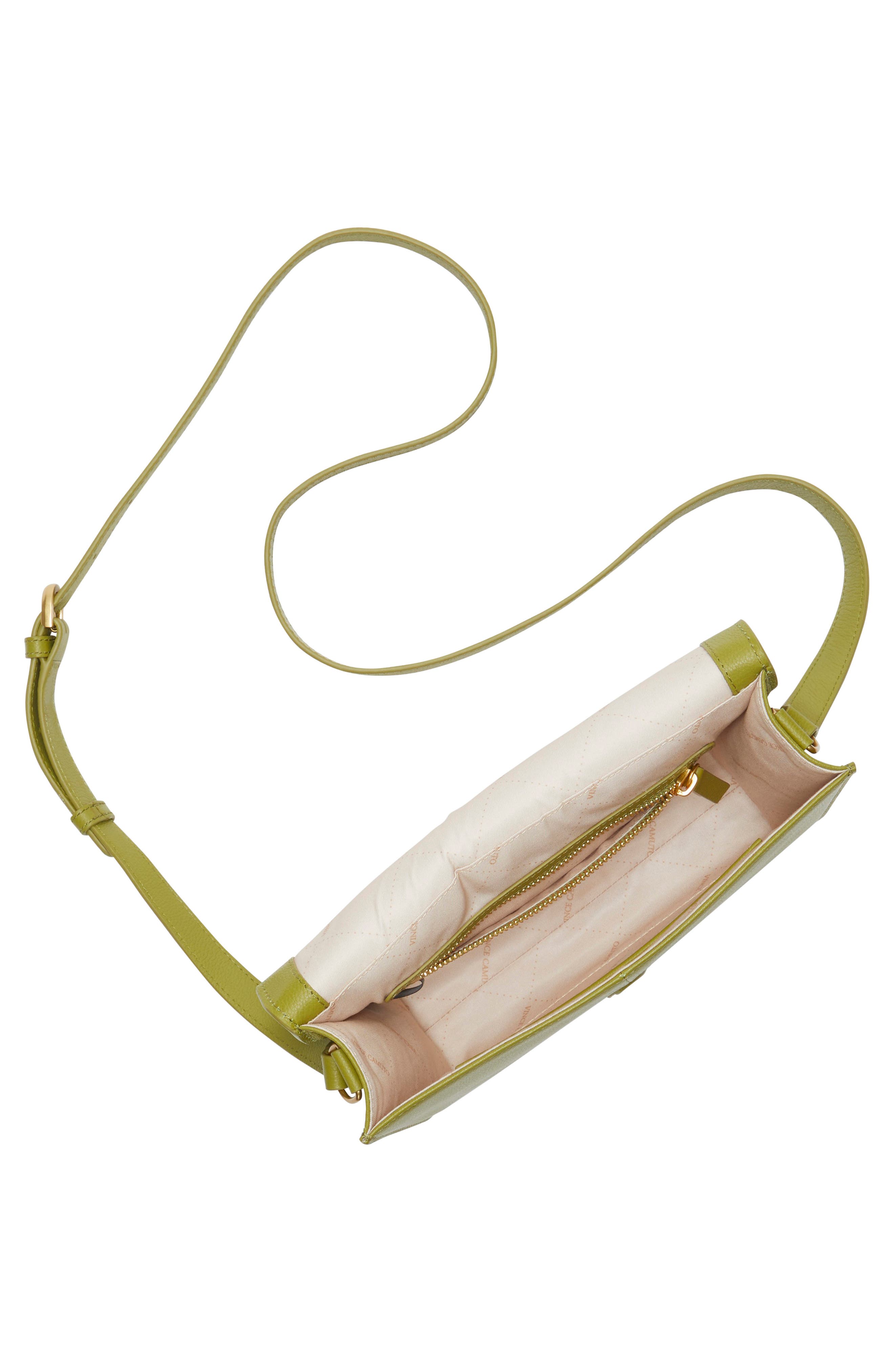 Vince Camuto Smith Leather Crossbody Bag, Alternate, color, Green