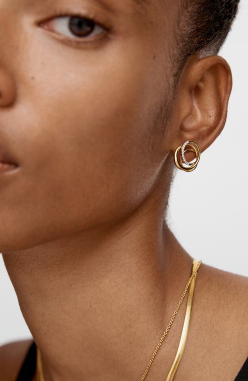 Monica Vinader Nura Lab-created Diamond Pavé Stud Earrings In Gold