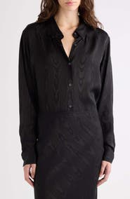 Dries Van Noten Cheers Moiré Button-Down Shirt