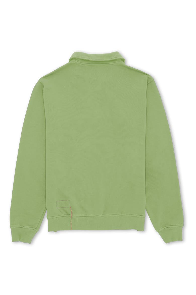 Cotton Zip-Up Sweatshirt, Alternate, color, Sage Green