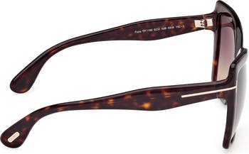 Fiore 63mm Oversize Gradient Butterfly Sunglasses