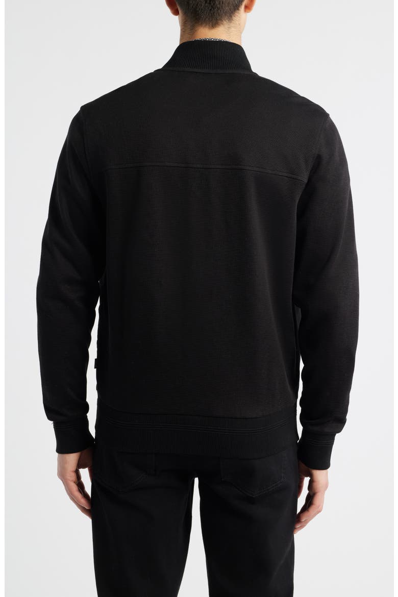 Shepherd Mixed Media Full Zip Sweatshirt, Alternate, color, BLACK