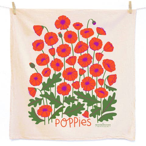 Poppy Dish Towel + Sponge Cloth Gift Set
