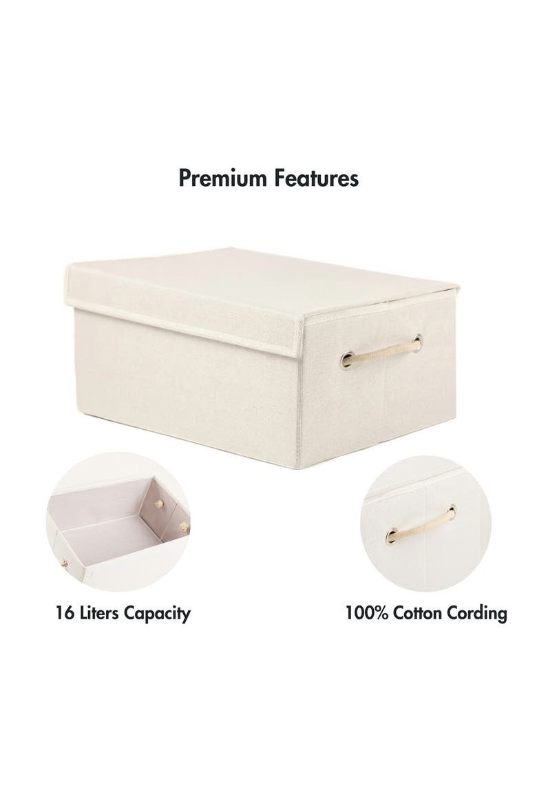 2-Pack Foldable Storage Bins, Alternate, color, NATURAL BEIGE
