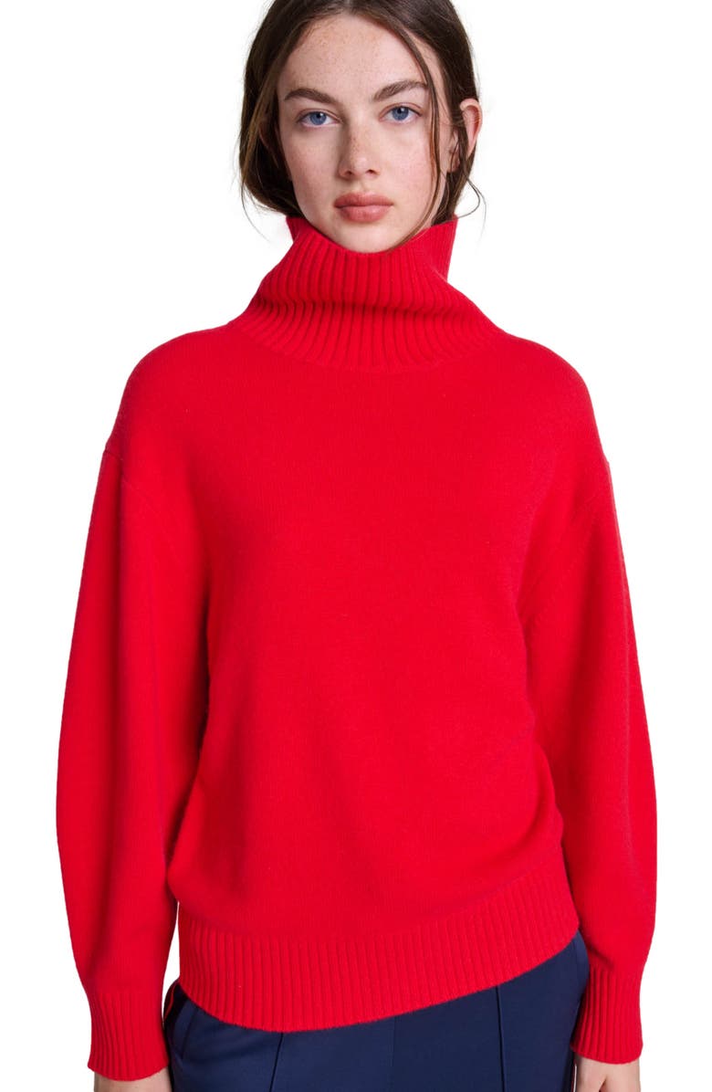 maje High-neck cashmere sweater, Alternate, color, 