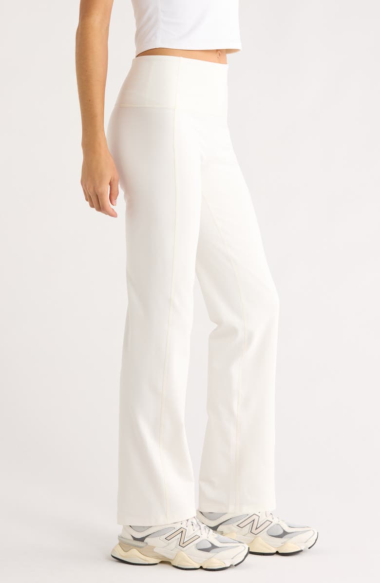 Zella Cozy Tech High Waist Straight Leg Pants, Alternate, color, Ivory Egret