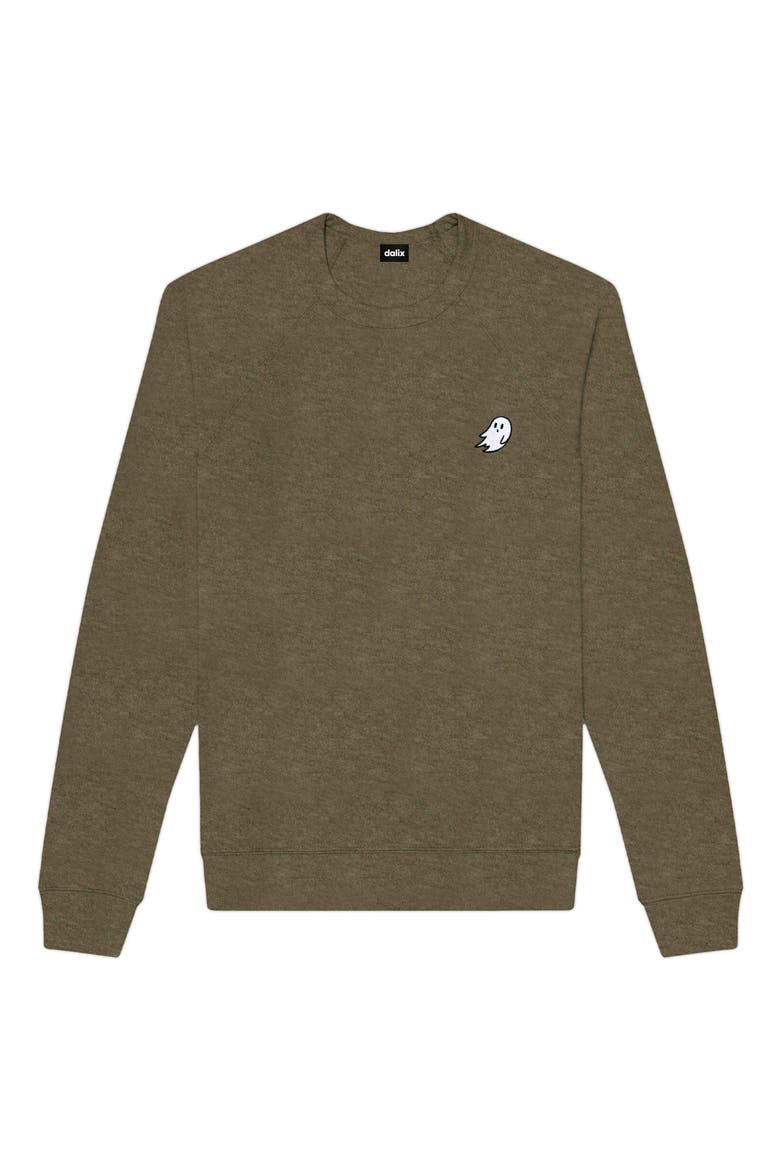 Ghost Fleece Sweatshirt, Main, color, Heather Olive