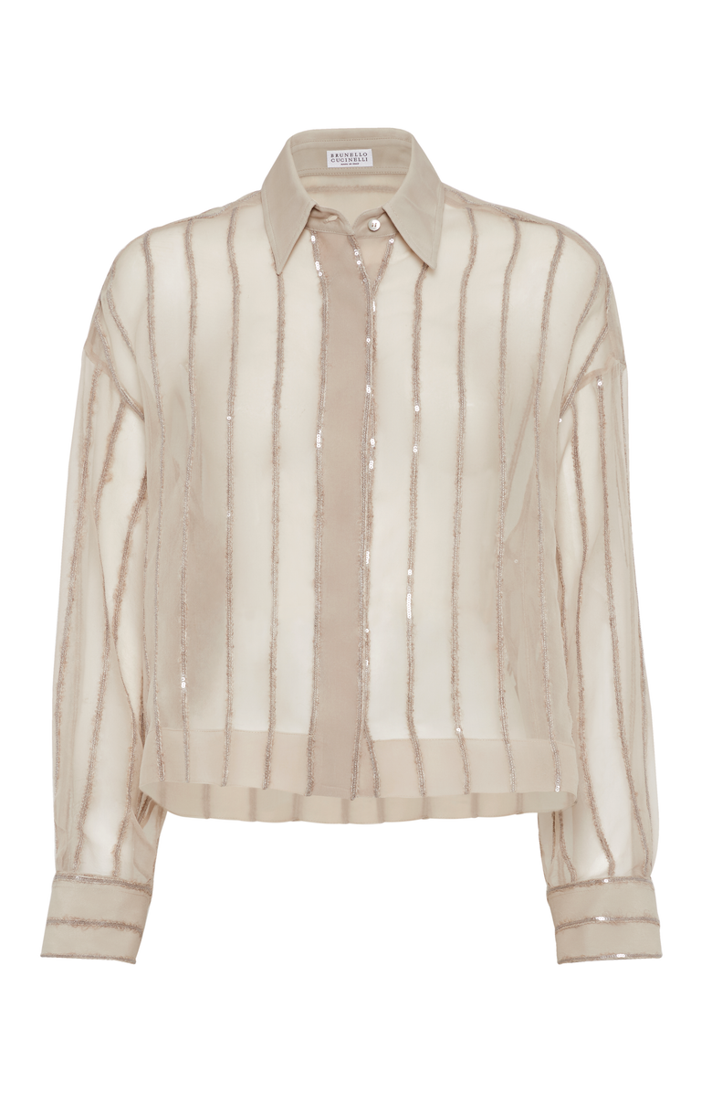 Brunello Cucinelli Crispy silk shirt, Main, color, 