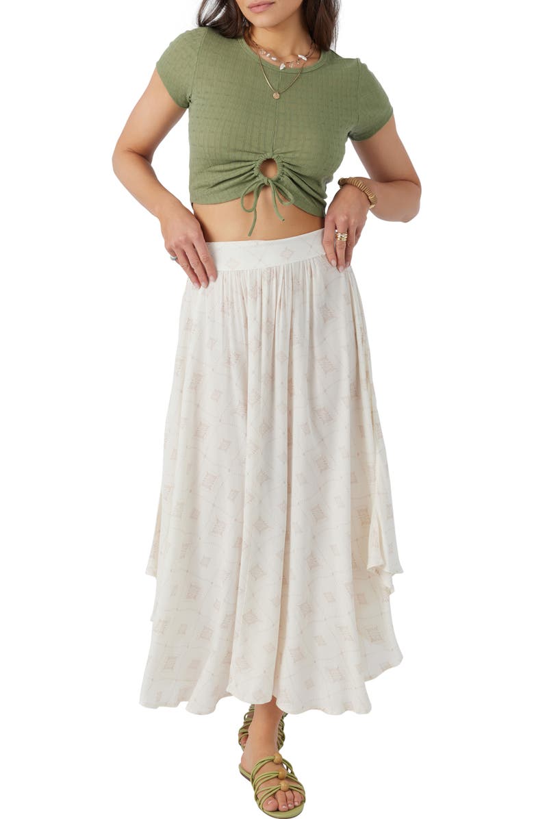 O'Neill Marnie Tile Print Maxi Skirt, Alternate, color,