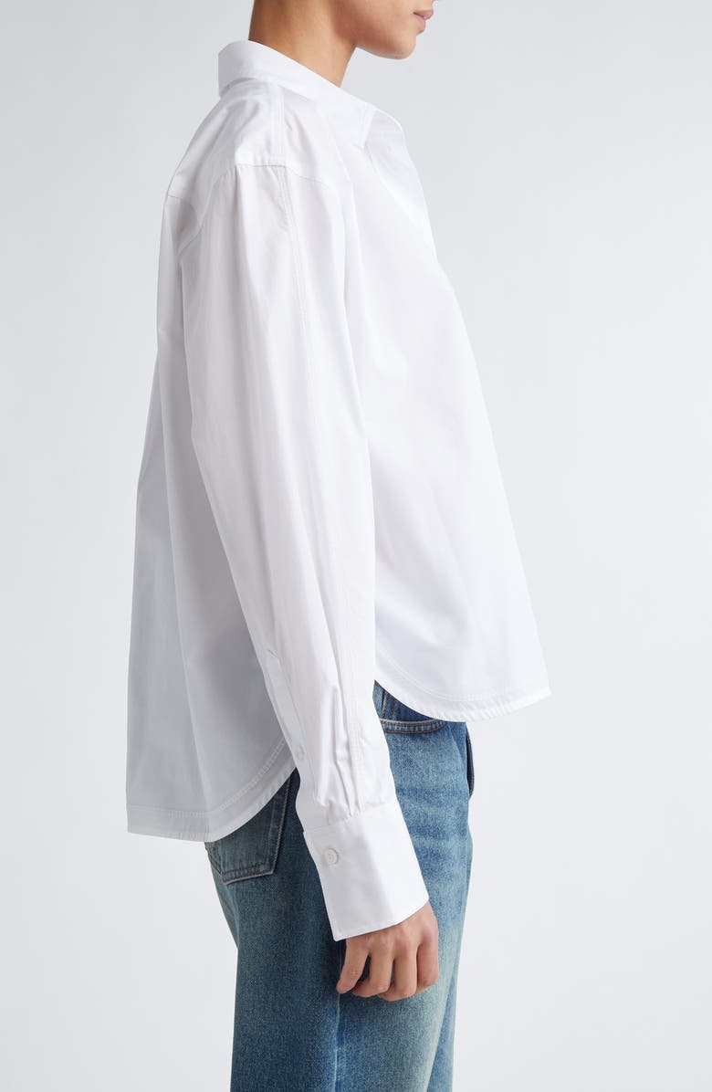 Victoria Beckham Organic Cotton Poplin Crop Shirt, Alternate, color, 
