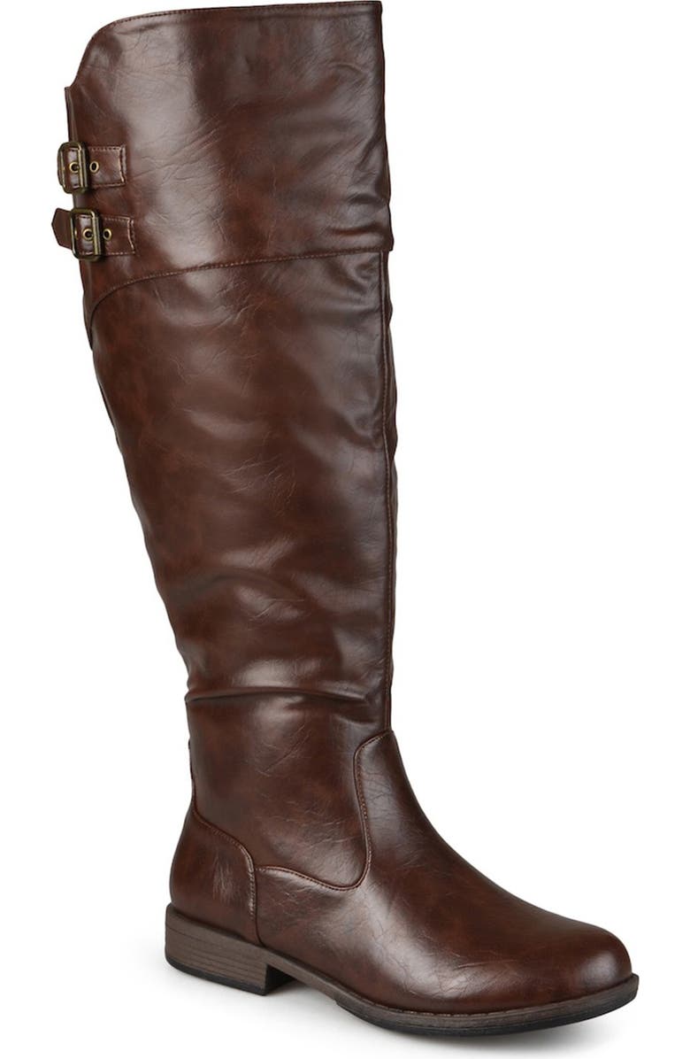 Journee Collection JOURNEE Tori Riding Boot - Extra Wide Calf, Main, color, Brown