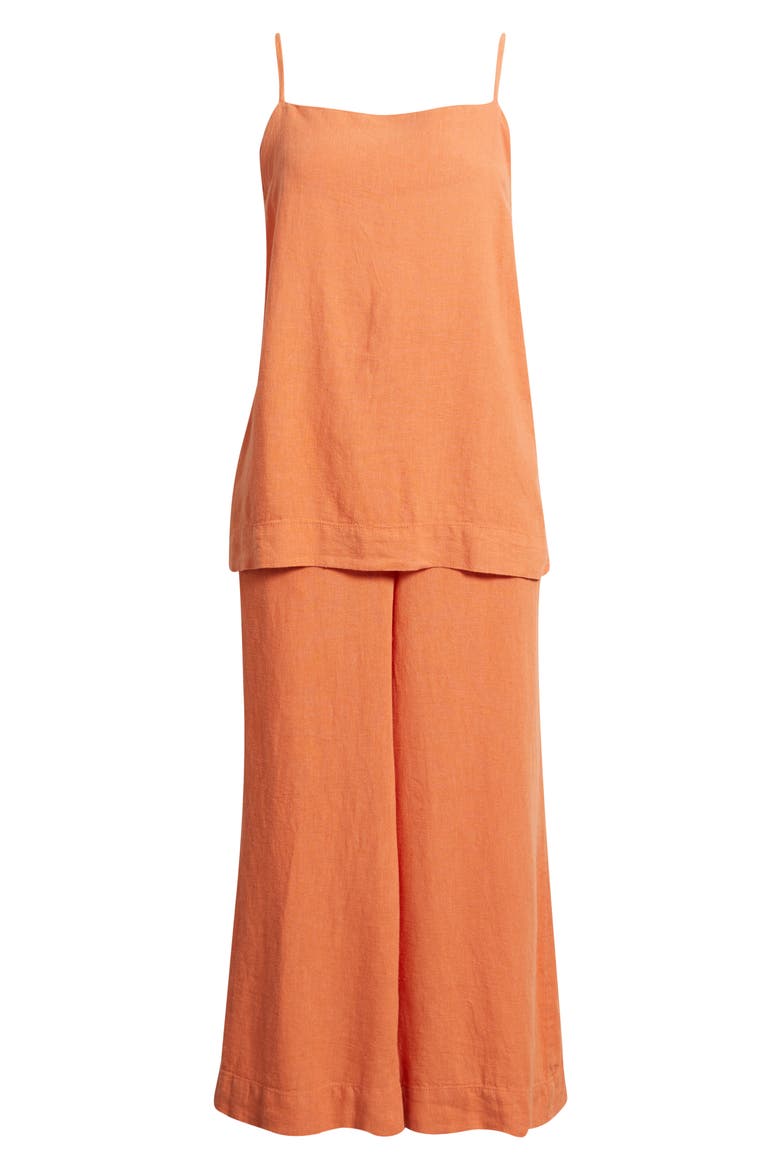 Sightseer Longline Square Neck Top & Wide Leg Pants Set, Alternate, color, DUSTED CLAY