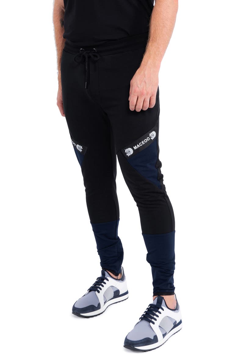 Colorblock Joggers, Alternate, color, BLACK