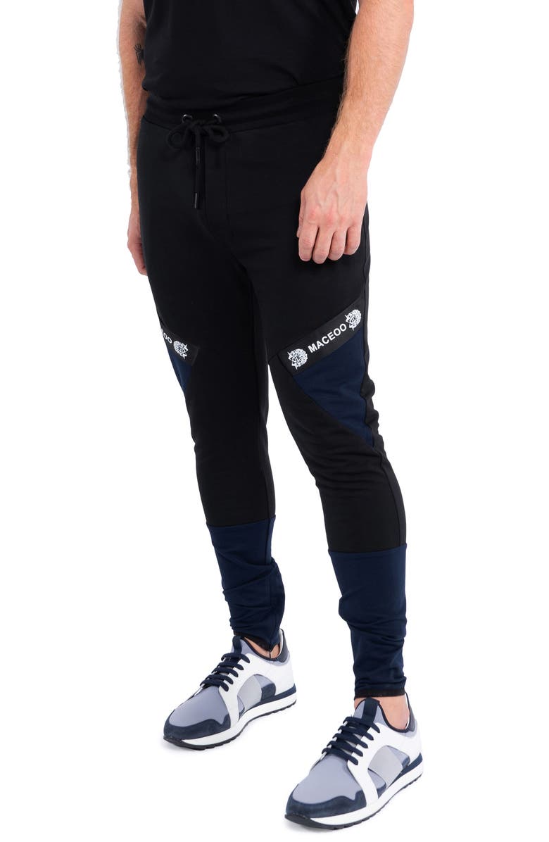 Maceoo Colorblock Joggers, Alternate, color, Black
