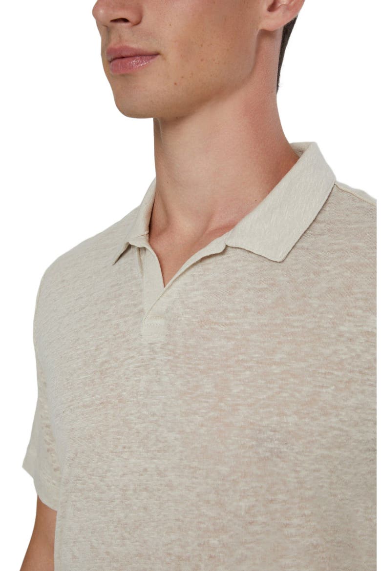 Shaun Linen Polo, Alternate, color, STONE