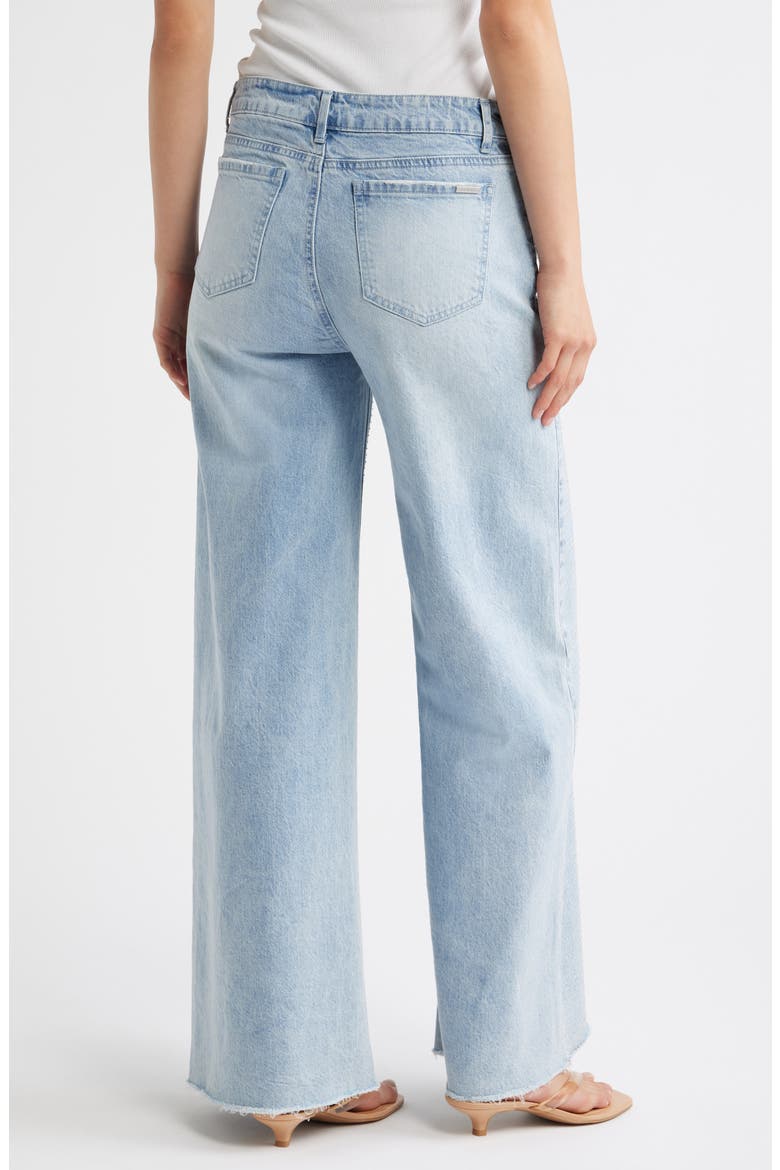 Rhinestone Wide Leg Jeans, Alternate, color, INDIGO