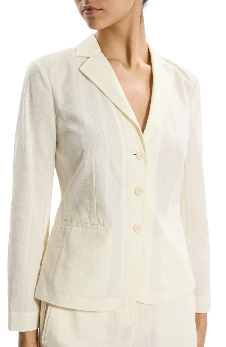 Theory Shrunken Organic Cotton Blazer, Alternate, color, 