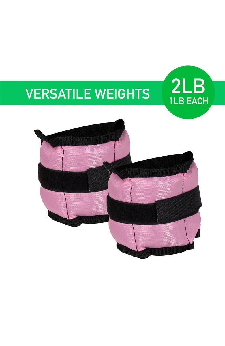 MIND READER 1lb Adjustable Ankle & Wrist Weights, Alternate, color, 