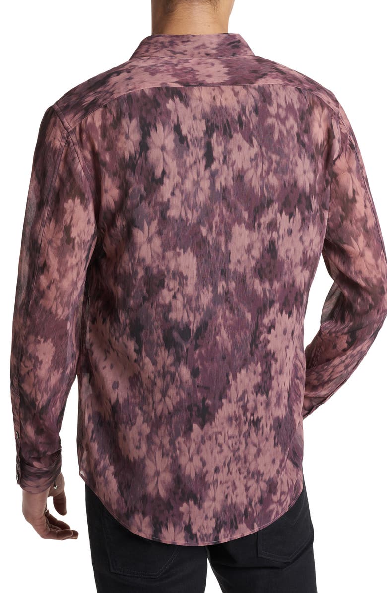 John Varvatos Bucks Slim Fit Floral Ikat Button-Up Shirt, Alternate, color, 