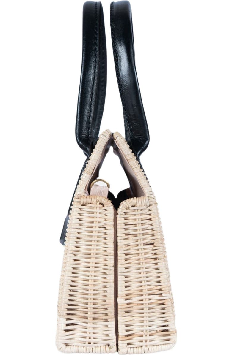 Jelavu Piper Structured Rattan Handbag, Alternate, color, Black