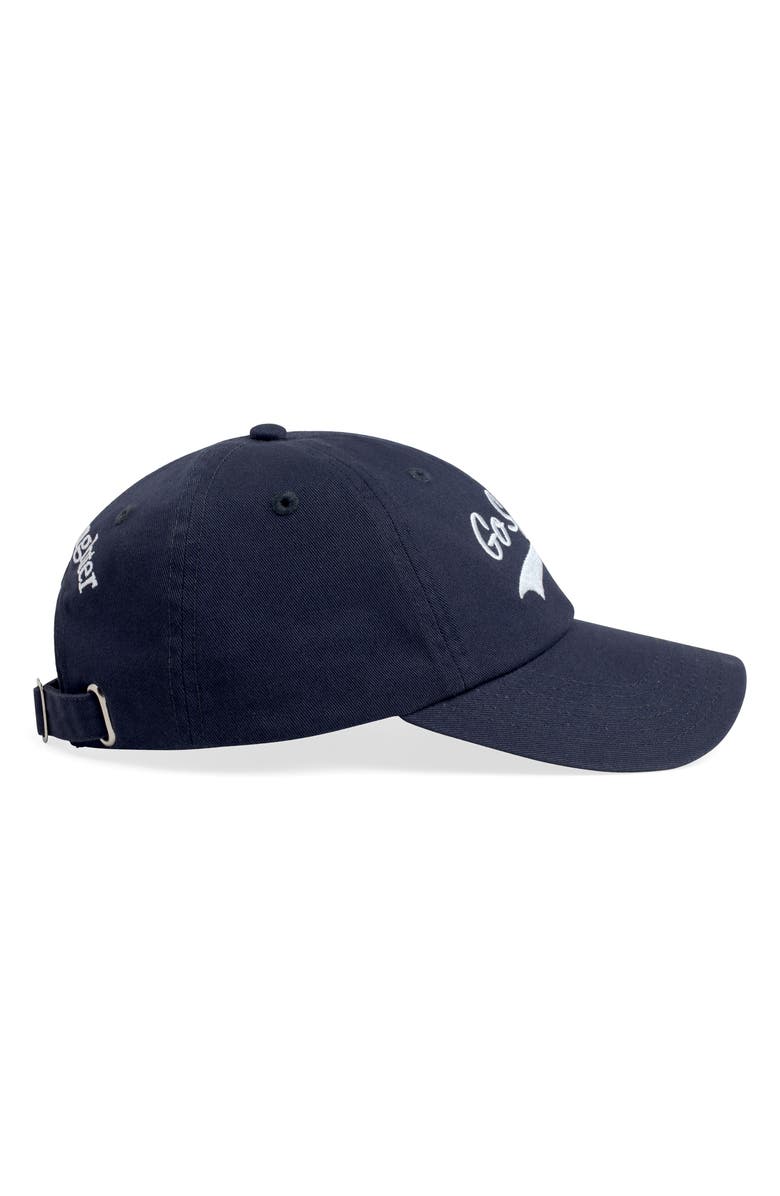 Favorite Daughter Go Sports Cotton Twill Adjustable Baseball Cap, Alternate, color, True Navy / White