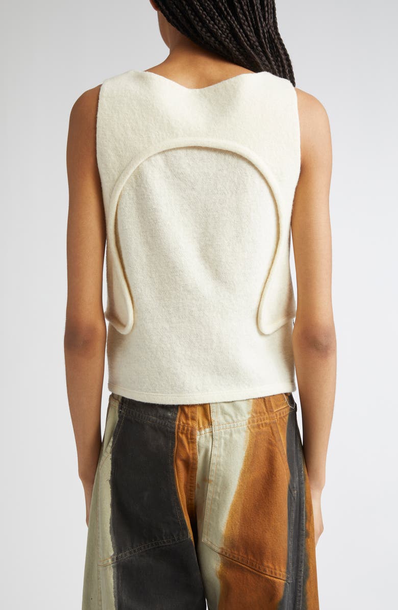 Eckhaus Latta Pallas Boiled Wool & Cotton Tank, Alternate, color, Moon