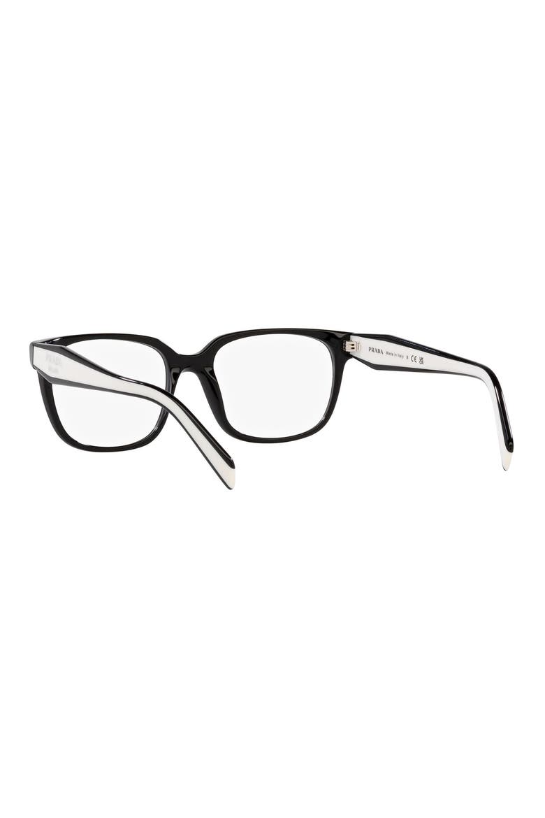 54mm Rectangular Optical Glasses, Alternate, color, BLACK