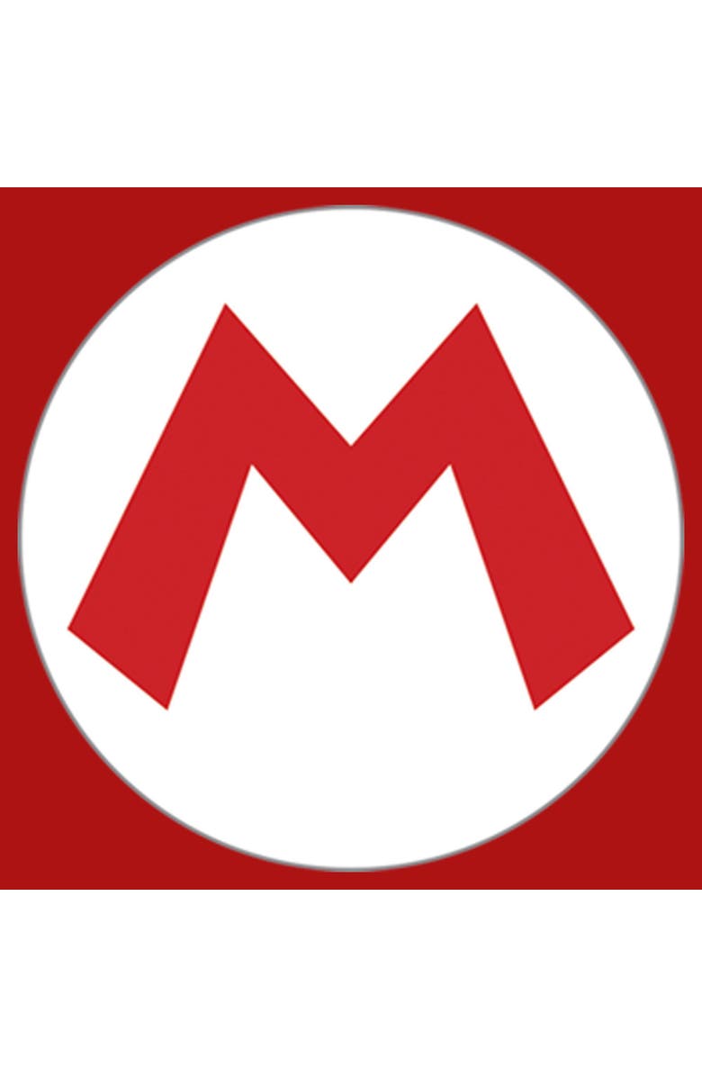 NINTENDO Boy's Nintendo Mario Circle Icon  Graphic T-Shirt, Alternate, color, Red