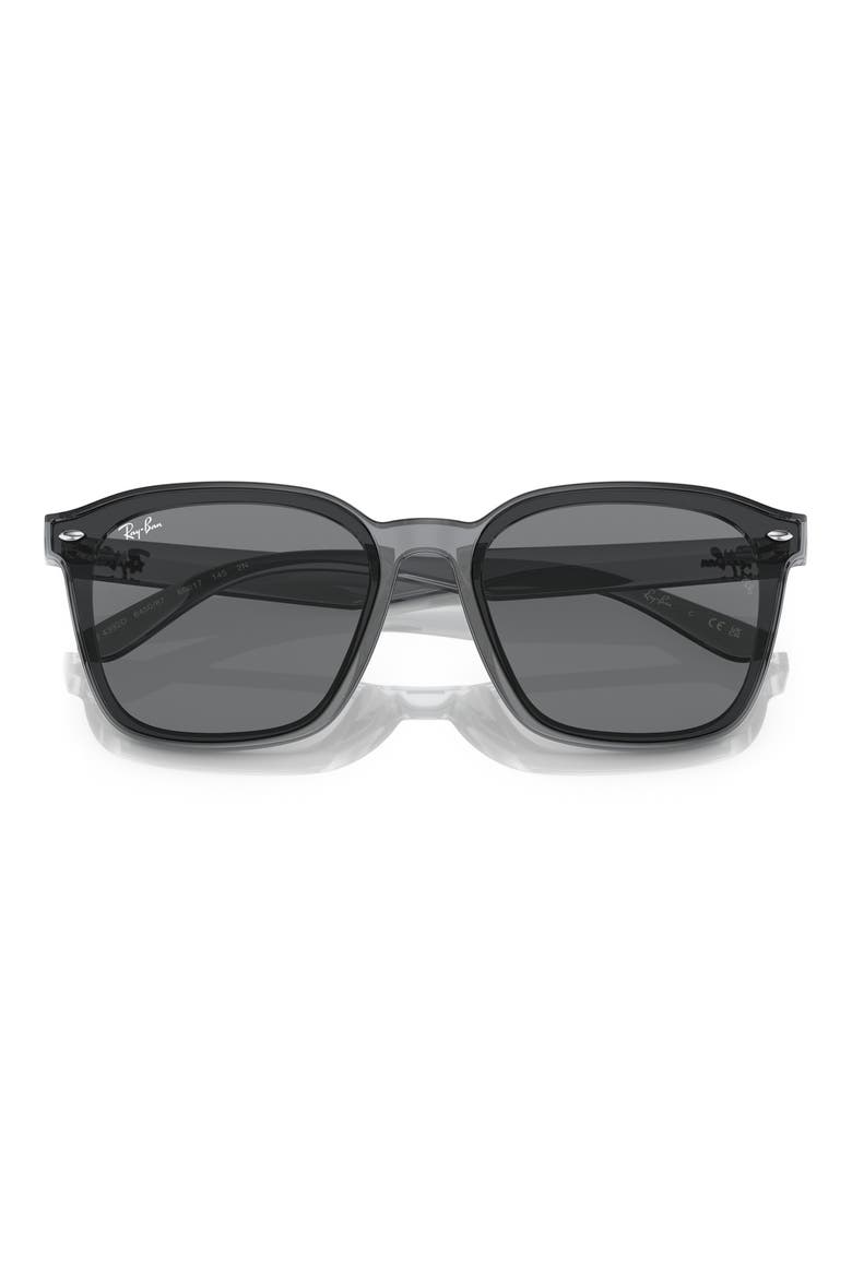 66mm Square Sunglasses, Alternate, color, TRANSPARENT GREY / DARK GREY
