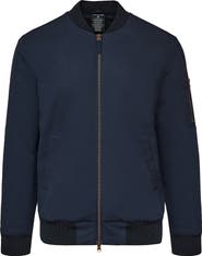 True Classic Water Resistant Cotton Blend Bomber Jacket