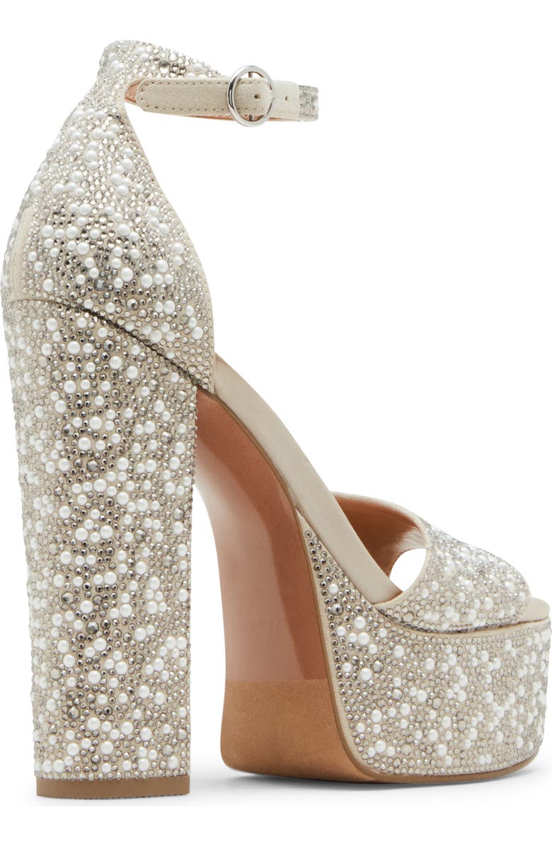 Steve Madden Glam Ankle Strap Platform Sandal, Alternate, color, Ivory