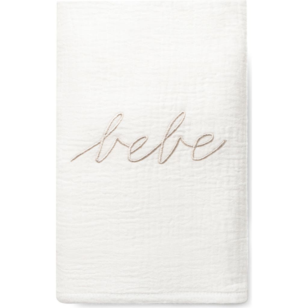 Domani Home Bebe Cotton Muslin Waffle Swaddle In White
