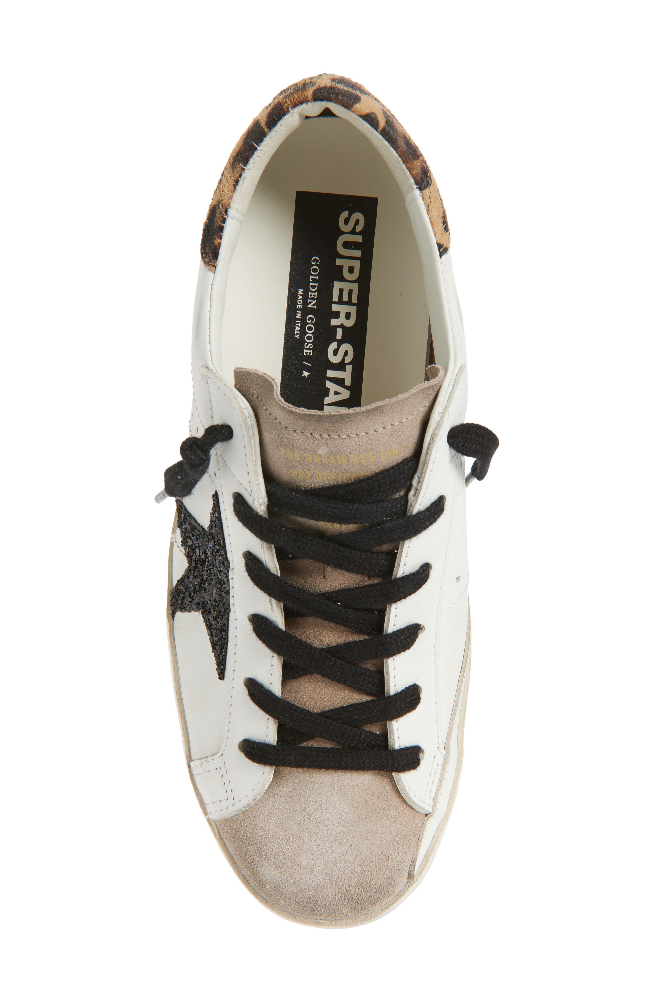 Golden Goose Super Star Sneaker, Alternate, color, White/ Black/ Beige/ Leopard