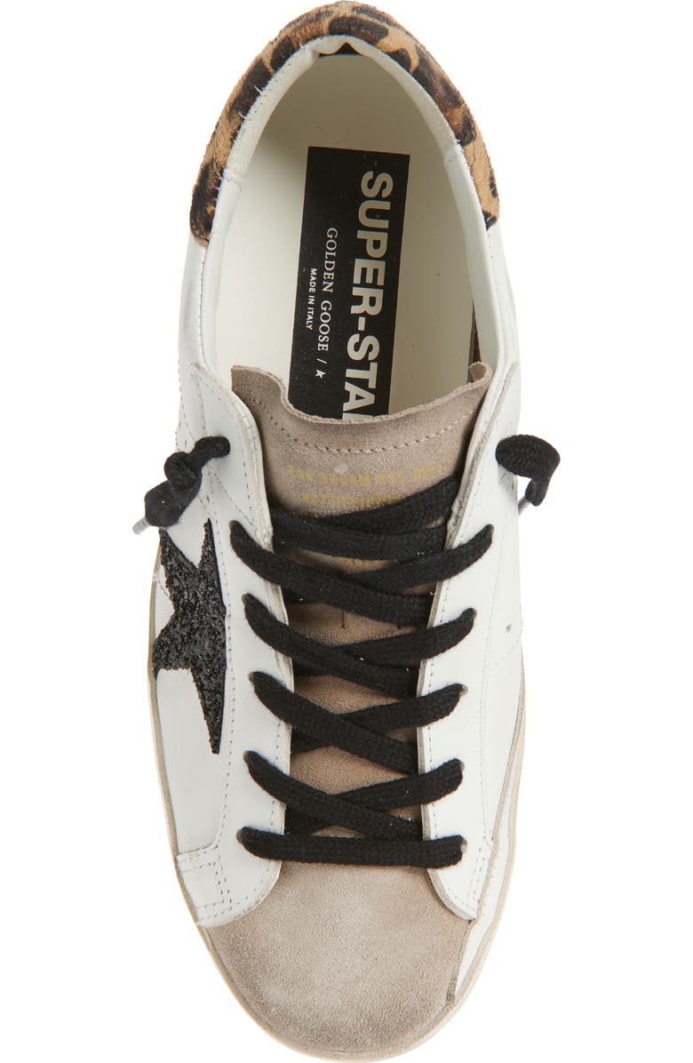 Golden Goose Super Star Sneaker, Alternate, color, White/ Black/ Beige/ Leopard