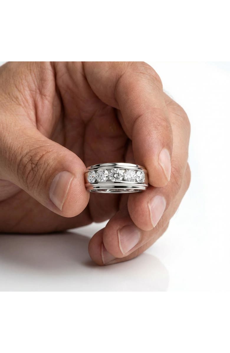 Bliss Diamond Men's 2Ct Diamond Accented Wedding Anniversary Ring 10k Gold Lab Grown, Alternate, color, 10K Yellow Gold