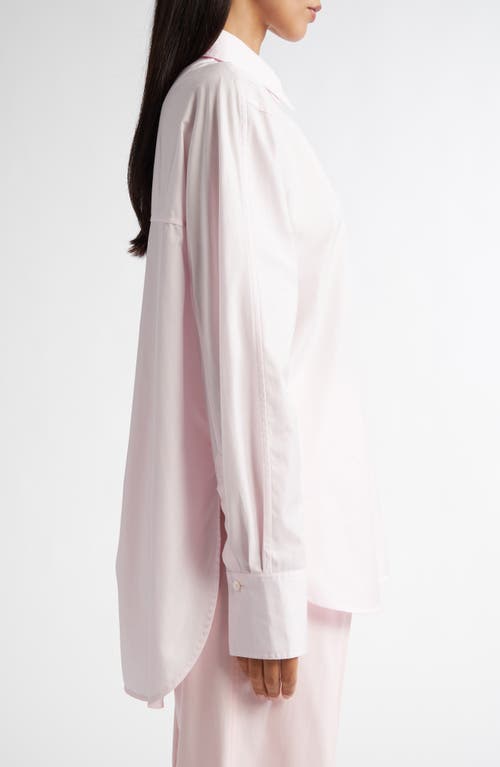 Totême Toteme Wide Sleeve Cotton Poplin Button-up Shirt In Blossom