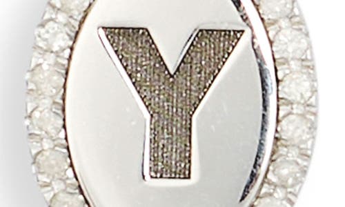 Meshmerise Diamond Initial Disc Bracelet In Metallic