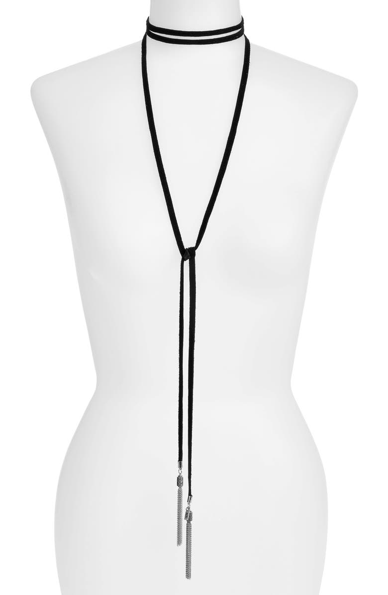 Vanessa Mooney 'Demi' Bolo Wrap Necklace, Main, color, 