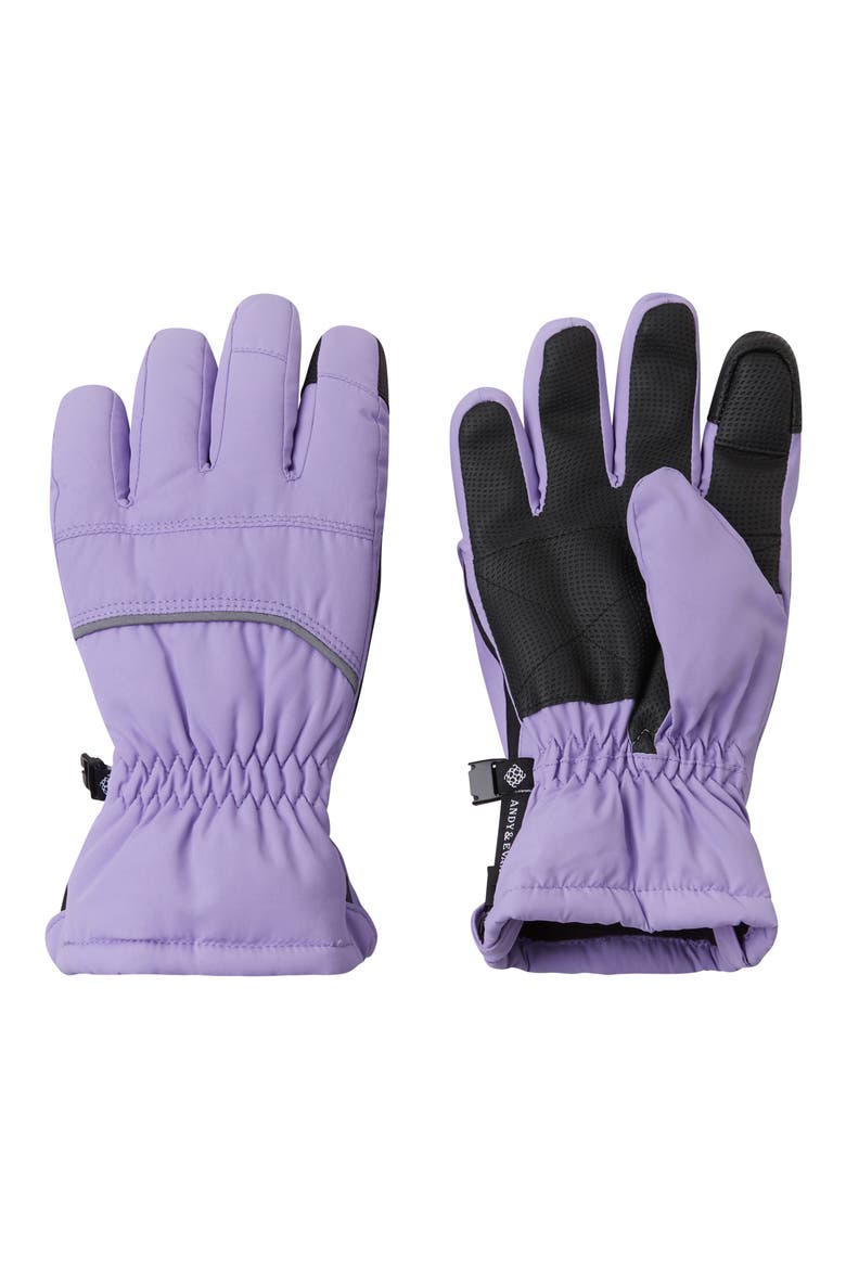 Kids' Zip Gloves, Main, color, PURPLE