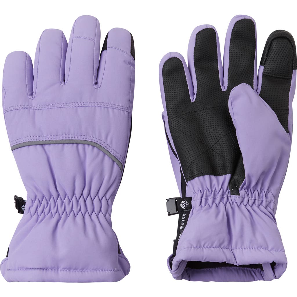 Andy & Evan Kids' Zip Gloves In Purple