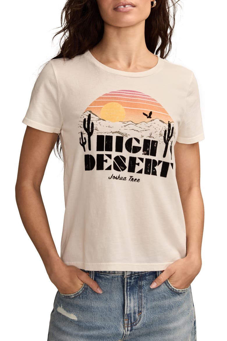 High Desert Graphic T-Shirt, Main, color, GARDENIA