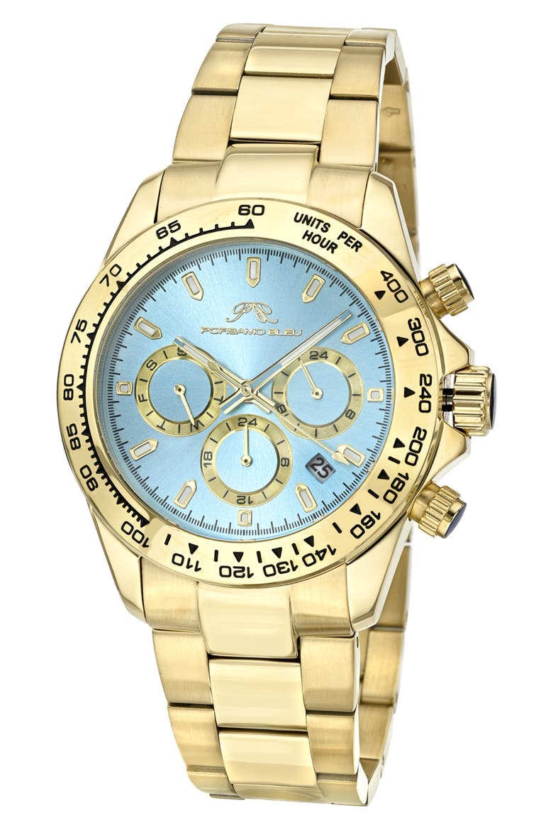 Preston Bracelet Strap Multifunction Watch, 41mm, Main, color, GOLD