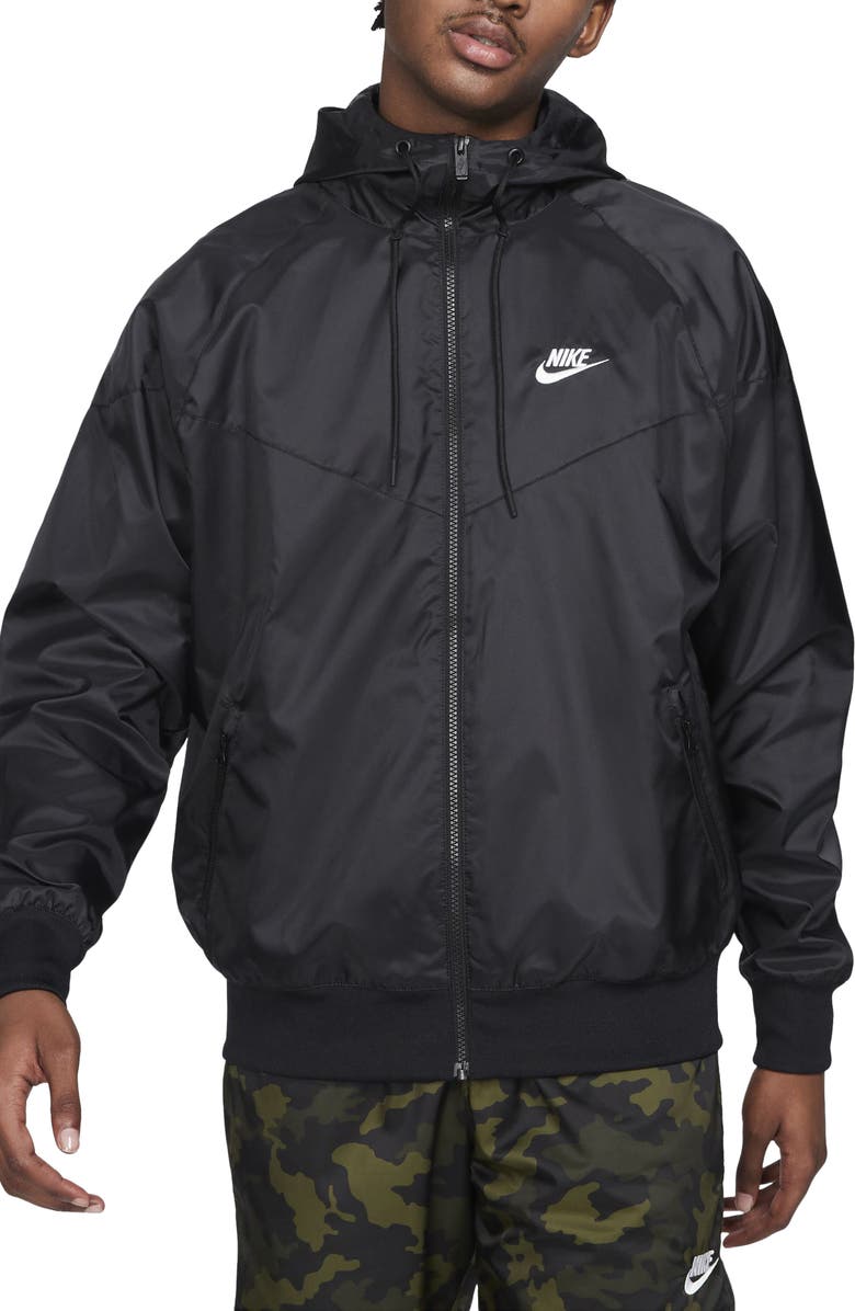 Nike Sportswear Windrunner Jacket, Main, color, Black/ White